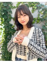 レイリー 原宿 表参道(Rayreee)&nbsp;大人可愛いくびれミディアムボブ/オリーブグレージュ