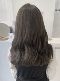 ショコラアッシュヘルシースタイルふんわりカール白髪ぼかし