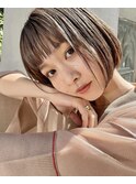 ハイトーンボブ/ベージュボブ