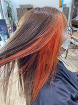 カラペア カスミ鮎川店(Color pair)&nbsp;インナーカラー/オレンジ/イヤリングカラー