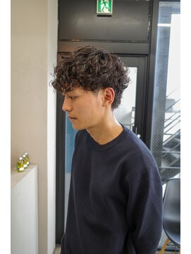 スレイ 西宮(SLAY) 波巻きハイライトアップバングツーブロックマッシュ