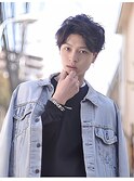 スーツ似合う！ツーブロック×黒髪パーマ《中目黒1分/piece201》