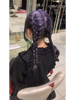 アース 鈴鹿店(HAIR&MAKE EARTH) ヴァイオレットカラー＋三つ編みアレンジ