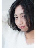 大人可愛い黒髪ボブ