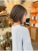 ミルクティーグレージュ×大人ショート