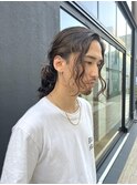 メンズロングウェーブ×パーマ アレンジスタイル