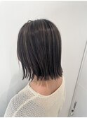 【kaela 仲丸】シルバーグレイジュ~デザインカラー×外はねボブ