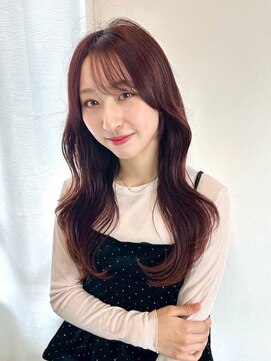 アンニュ(annuy) ピンクラベンダー ヨシンモリ シースルーバング 小顔バング 美髪