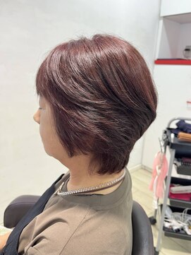 ピンクブラウン白髪染め