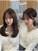 結べるレイヤーカット 前髪顔まわりカット