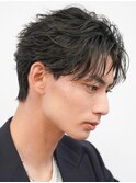 メンズシースルーマッシュニュアンスパーマシャドウパーマテテ風