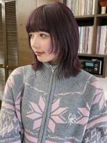 ルイス(LEWES)&nbsp;カシスピンク×姫カットレイヤーボブ