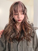 テトヘアー(teto hair)&nbsp;ロングレイヤー/デザインカラー/巻き髪/三毛猫/韓国ヘア