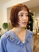 シアン ヘア デザイン(cyan hair design)&nbsp;【cyan】レイヤーボブとオレンジブラウン