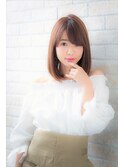 大人かわいい無造作カールとデザインカラー小顔ボブディ