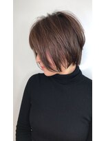 アヴァンスクロス あべのルシアス店(AVANCE.CROSS)&nbsp;【前髪あり前下がりボブ×グレージュ】