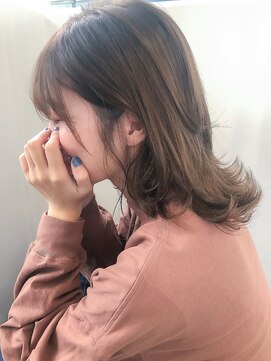 アコロン 吉祥寺(acoron.) 小顔カット×ボブルフ×イルミナカラー×ピンクベージュ×吉祥寺