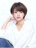ボブショート/ブラウン/抜け感/20代30代40代50代