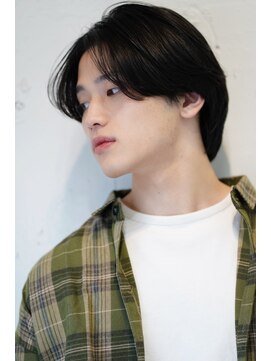 ロミーオム 本厚木(ROMMY. Homme) 前下がりナチュラルセンターパート