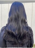 △ブリーチなしラベンダーグレージュ黒髪ロングストレート
