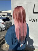 グラデーションpinkエクステ