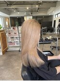 20代30代大人可愛い髪質改善カラー×ハイトーンストレート