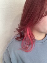 リアン 熊谷本店(Rien)&nbsp;ブリーチカラー×アクセントピンク