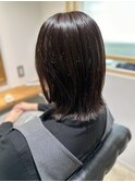黒髪/グレーベージュ/レイヤーロング/前髪パーマ/池袋