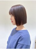 切りっぱなしボブ ぱつっとボブ ぱっつん前髪 ストレートボブ