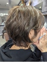 ロム 癖毛カット/アッシュオリーブ/グレージュアッシュ/30代40代