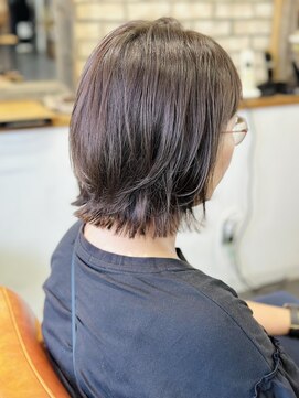 ポタム 東中野(potamu) レッドからイメチェン!透明感カラーボブルフ