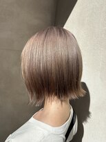 インフィニティー infinity HAIR SPACE BLOOM 切りっぱなしボブ/ミルクティーカラー/ダブルカラー