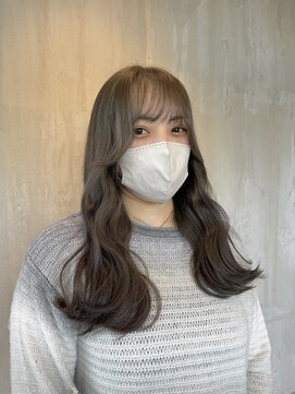 トテ(tote.) ブリーチなしダブルカラー透明感オリーブベージュ韓国風顔周り