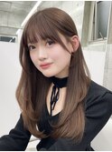 人気顔まわりカット/トレンドレイヤーカット¥ダークブラウン上野