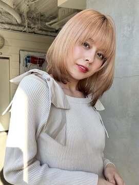 キラ 原宿(KILLA) 外ハネボブ/ダブルカラー/ハイトーンカラー/ホワイトブロンド/