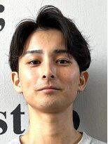 ノーエン(noen)&nbsp;センターパートスパイラルパーマツーブロック刈り上げメンズヘア