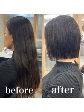 ヘアサロン ドットプラス 町田店(dot. plus) 【市井友佳子】バッサリカット×ラインボブ