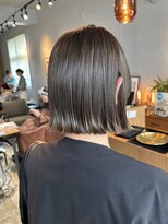 ヘアーループセラデザインワークス(Hair ruup Sela design works)&nbsp;切りっぱなし×オリーブカラー