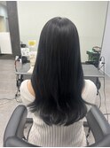 ブルーブラック　ネイビー　トリートメント　ポイントストレート