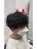 波巻きツイストスパイラルマッシュツーブロック刈り上げ