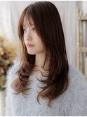 大人かわいいモテ髪韓国風ロングレイヤーTc3戸頭20代30代40代