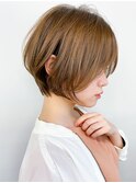 20代30代大人可愛い小顔ボブ丸みショートウルフカット