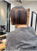 似合わせカット ボブヘア 縮毛矯正 ミニボブ 切りっぱなしボブ