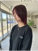 #ミディアムレイヤー/10代/20代/30代/チェリーレッド/レイヤー