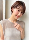 30代40代◎丸みショート透明感カラー小顔魅せ似合わせカットp