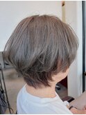 40代50代大人ショートボブ/恵比寿渋谷/白髪ぼかしハイライト2604