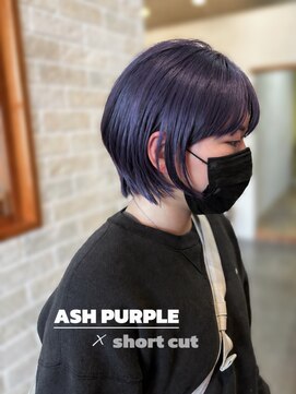 ヌーヌ(NU NU) ASH PURPLE × short cut