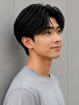 トゥルートラスト オムオム 甲府和戸(True Trust HOMME HOMME) メンズ ショートセンターパート カルマヘア サーフカール