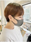 マッシュショート丸みショートボブくびれショート黒髪ショート