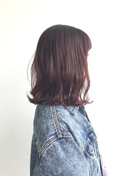 ヘアメイク オブジェ(hair make objet) ピンクパープル ロブ